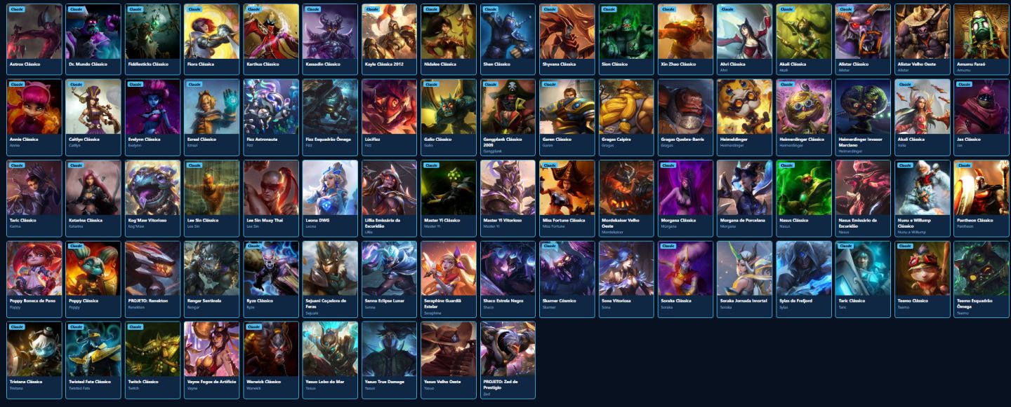 LEAGUE OF LEGENDS 73 SKINS NIVEL 132 PLATINA 4