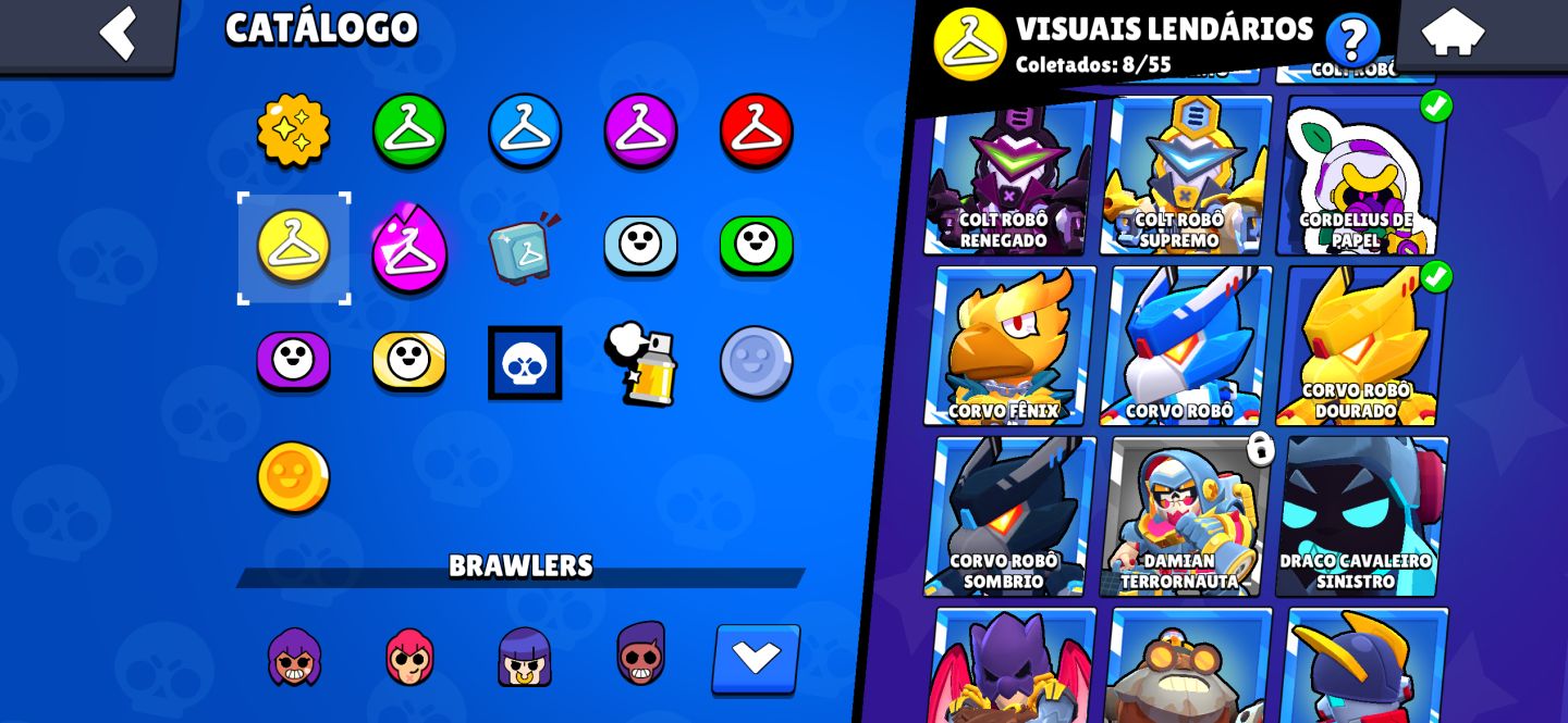 CONTA BRAWL STARS FULL! VÁRIAS HYPERS E MUITAS SKINS!