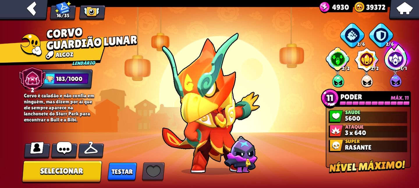 Conta de Brawl Stars com 40k de Troféus e muitas Skins e Recursos!!