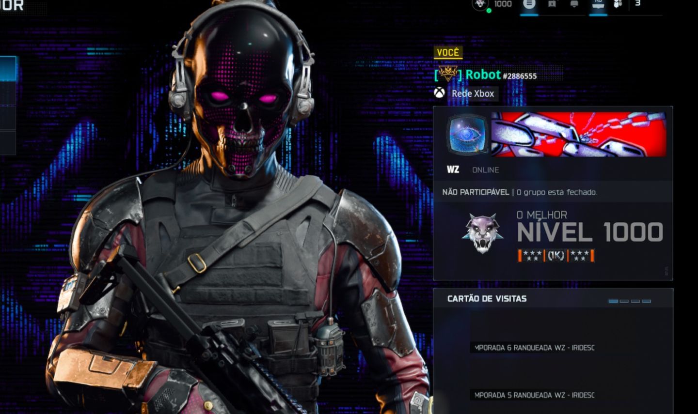 Conta de warzone level 1000