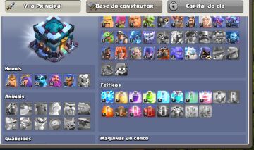 Conta Clash of Clans, centro de vila semi full