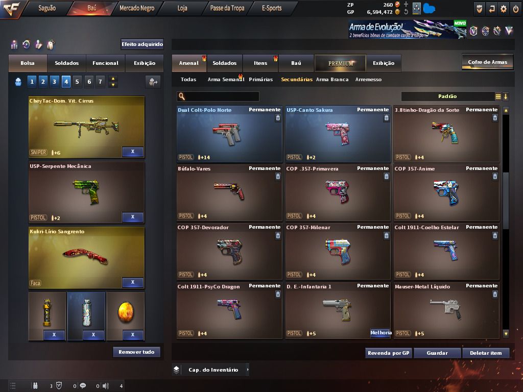Conta Top Crossfire br, 17 vips rank on