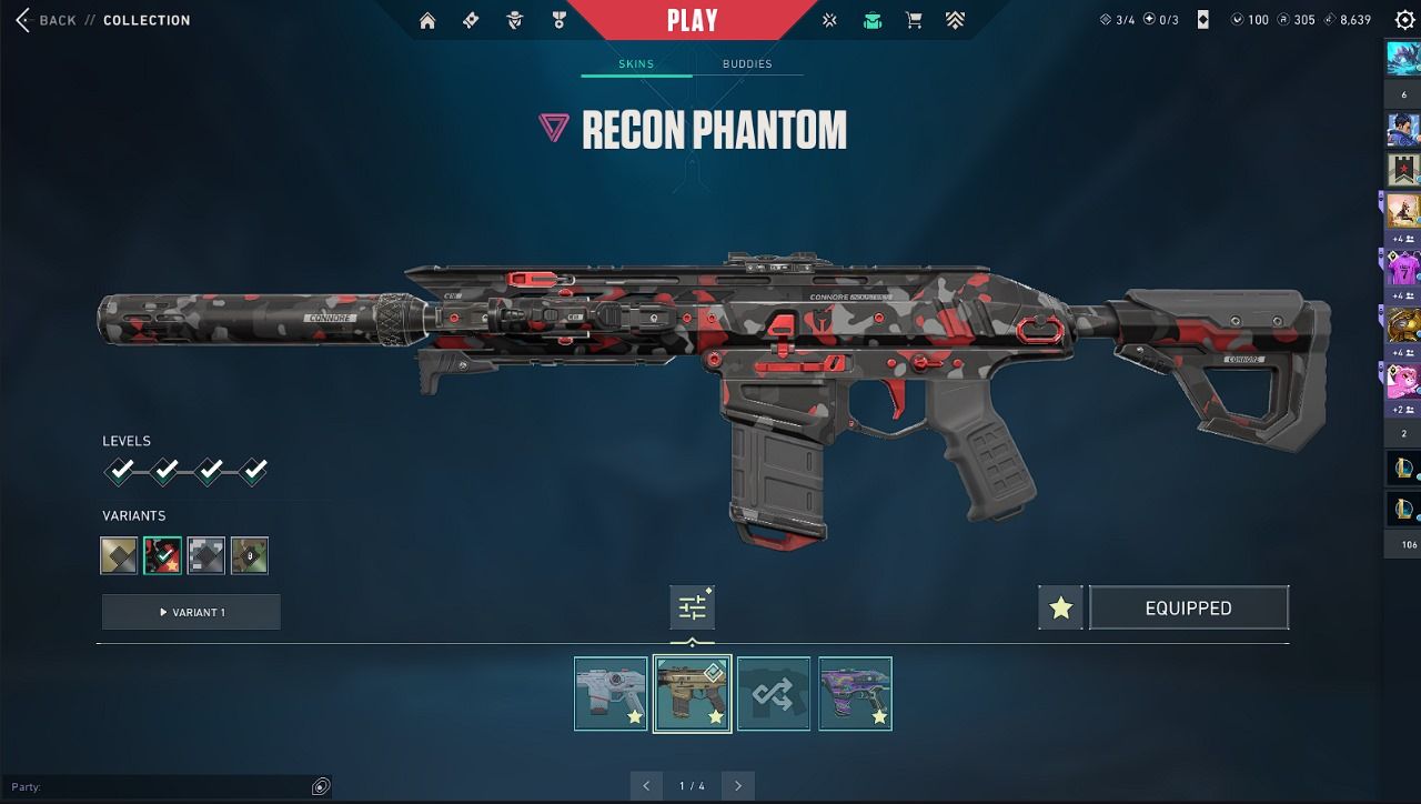 CONTA VALORANT - VARIAS SKINS - ELO PLATINA