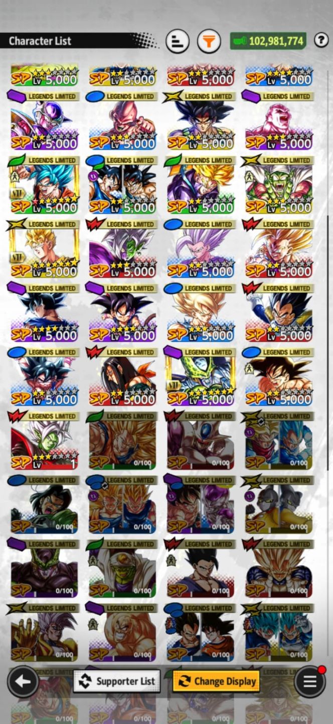 Conta DB legends level 226