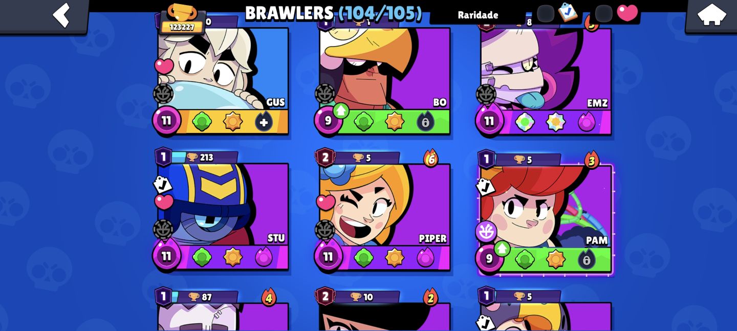 CONTA DE BRAWL STARS BEM UPADA
