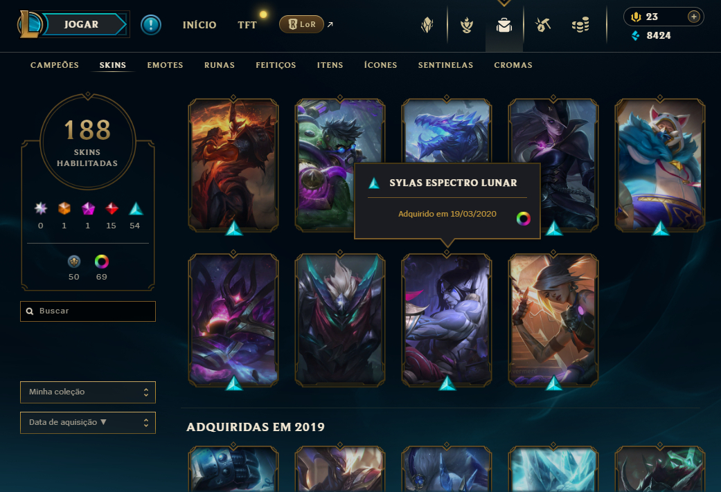 Conta LoL Desde 2013 com Diversas Variedades ! Full Acesso