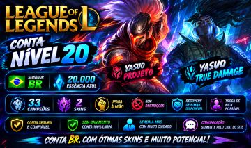 CONTA LEAGUE OF LEGENDS NÍVEL 20
