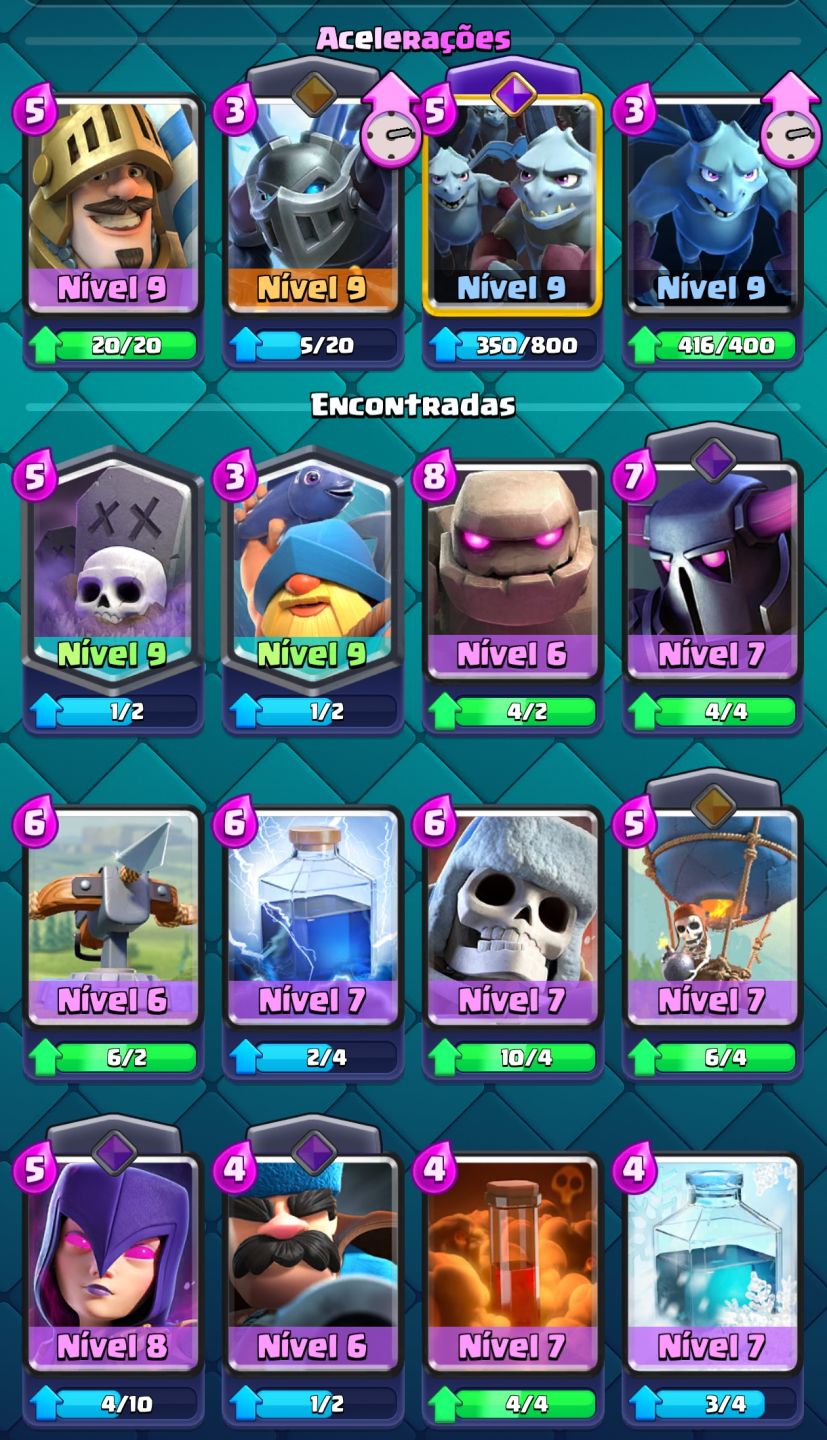 Clash Royale 2017 | Conta Rara c/ 704 Gemas + 43.635 Moedas | 65 Cartas