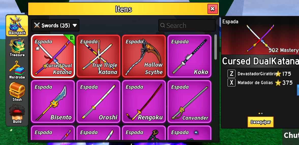 Conta de Blox fruits Full com Dragon, kitsune, tiger perm Possui Todas gamepass