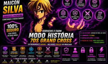 7DS Grand Cross | Modo História, Farm de Gemas e Serviços Premium