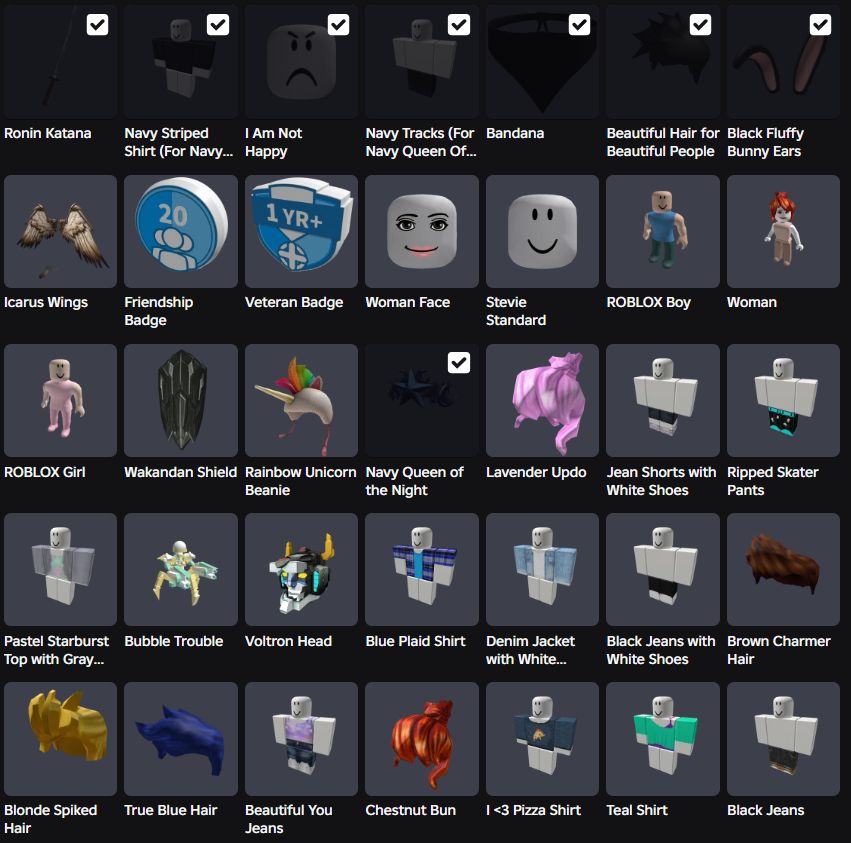 CONTA ROBLOX ANTIGA 2017 COM TOYCODE NAVY QUEEN OF THE NIGHT [UNVERIFIED]