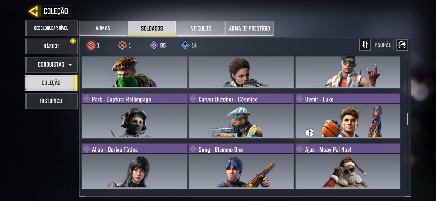 Conta call of duty mobile com personagem e armas mítica