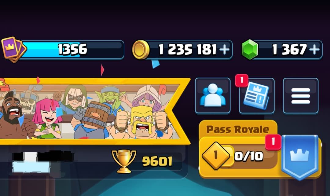 CONTA DE CLASH ROYALE
