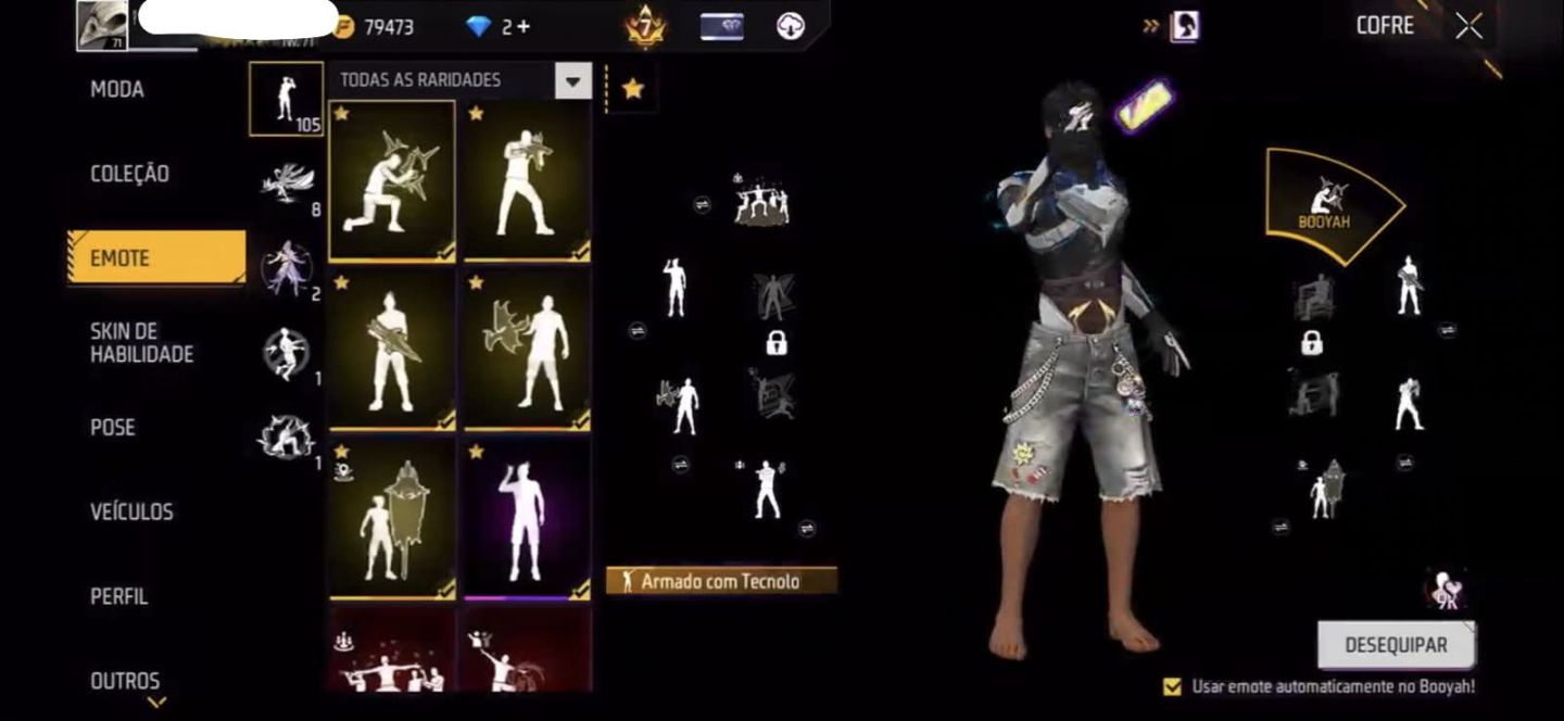 CONTA FREE FIRE PRIME 7 | 467 CALÇAS + 626 SKINS | MUITO COMPLETA