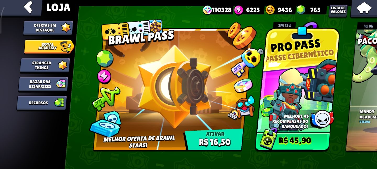 Brawl Stars - Conta criada em 2018 com diversos itens e skins