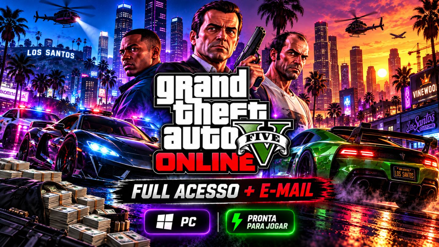 CONTAS DE GTA 5 + RED DEAD REDEMPTION 2 | FULL ACESSO + EMAIL | MENOR PREÇO