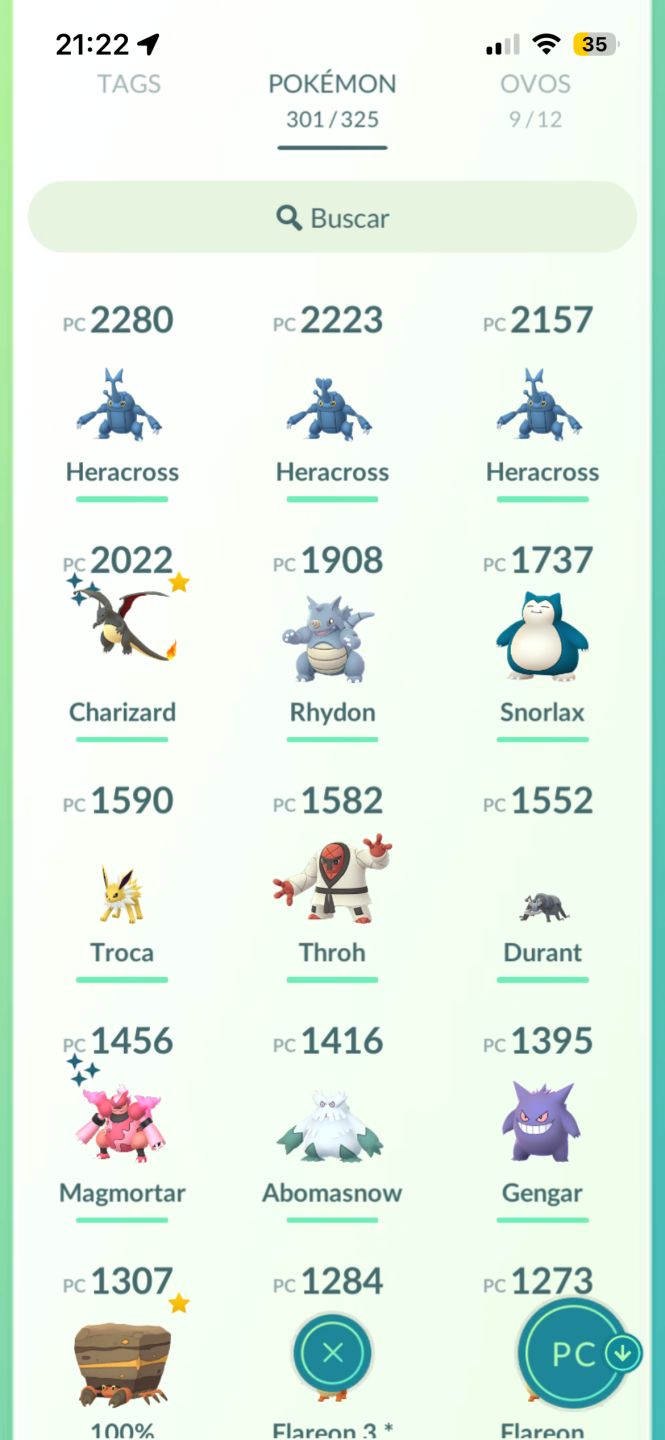 Conta pokemon level 27 charizard shiny