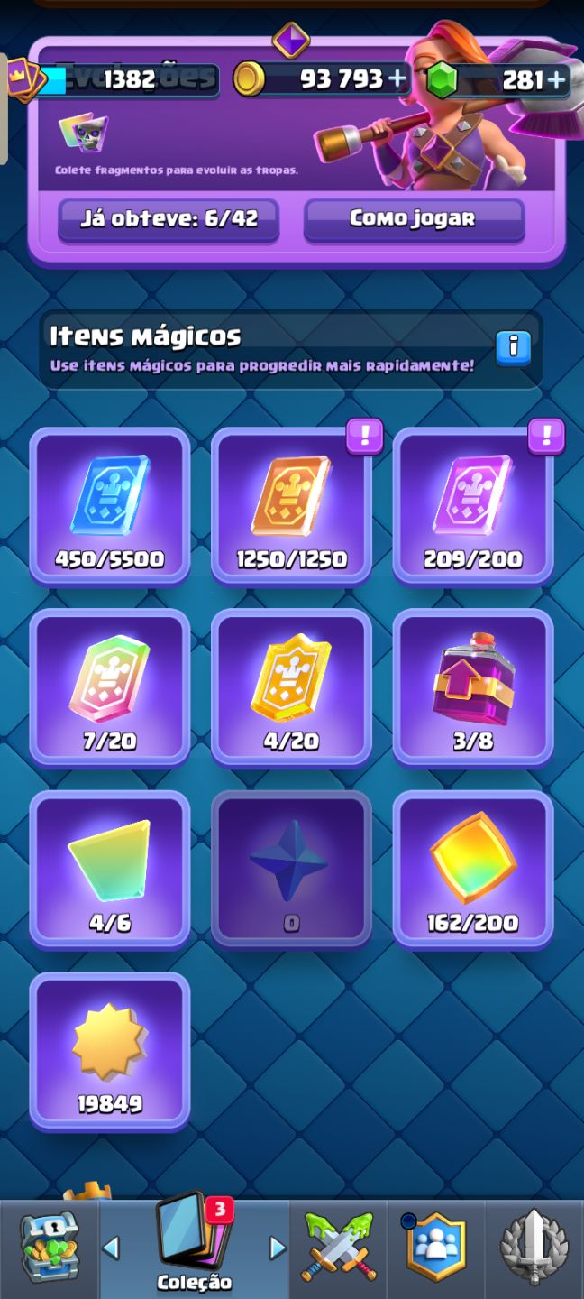 Conta de clash upada