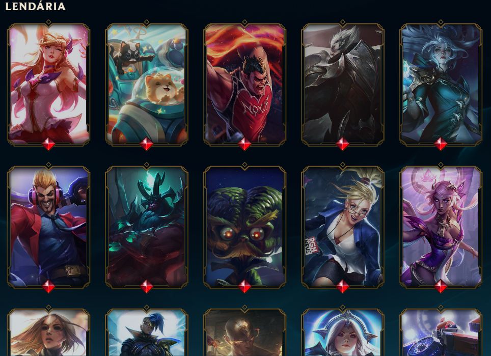Conta LoL Level 609 | 383 Skins | Full Acesso | BR