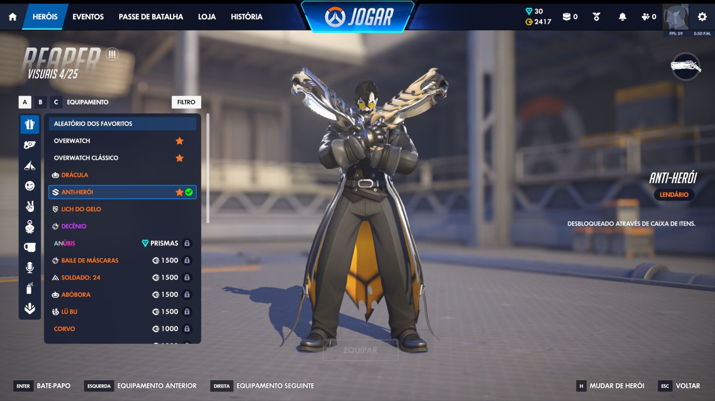 CONTA OVERWATCH BASTANTE SKINS DE LOJA, PREÇO PODE SE NEGOCIAR