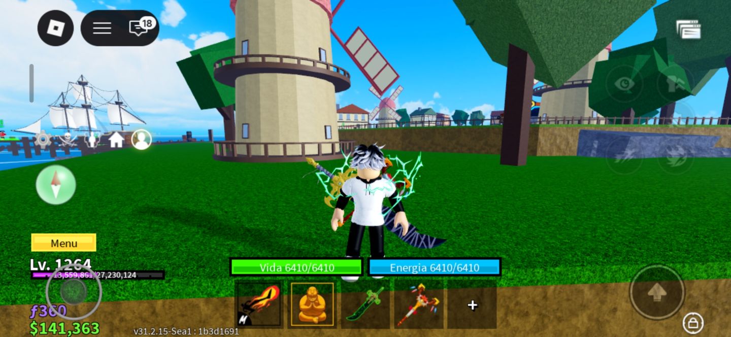 Conta de Roblox cheia de skins e itens raros