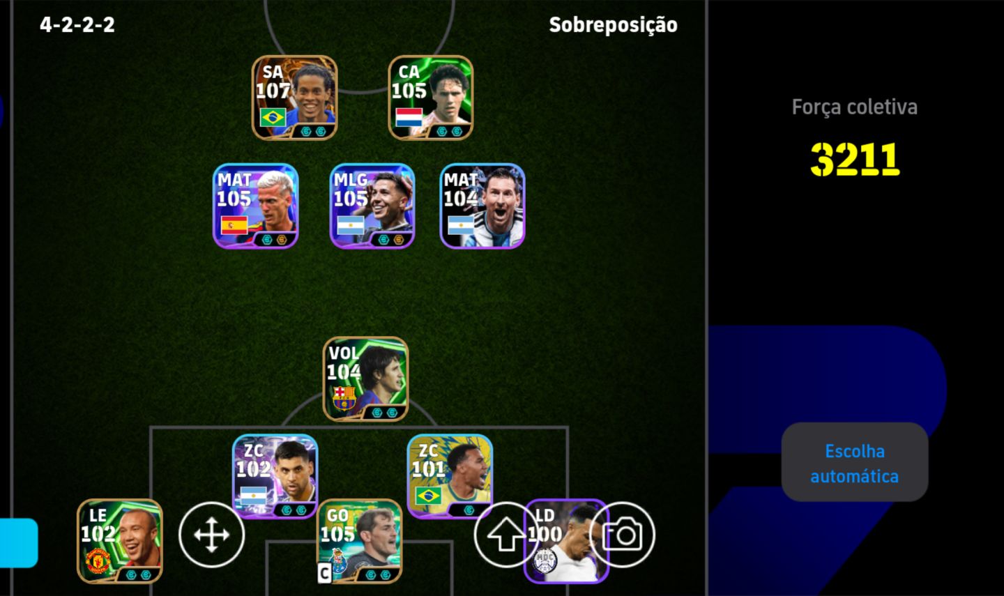 Conta efootball ronaldinho 107 blitz van basten 105