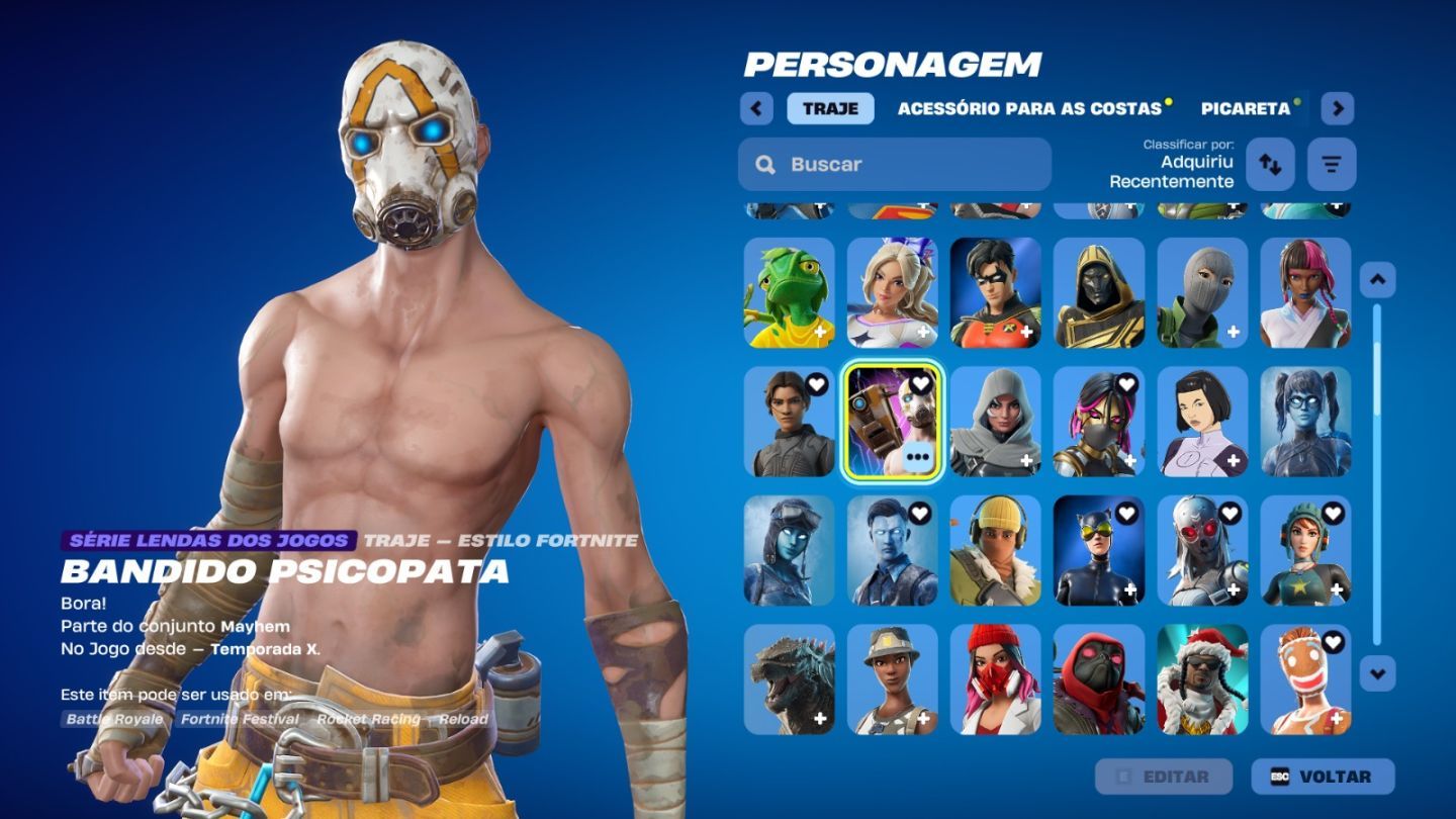 CONTA FORTNITE | 143 SKINS | NÍVEL 4532 | 218 PICARETAS