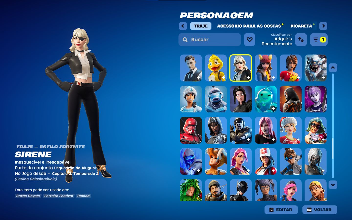 CONTA FORTNITE OG (CAPÍTULO 1) +160 SKINS | VARINHA ESTELAR | ACESSO COMPLETO