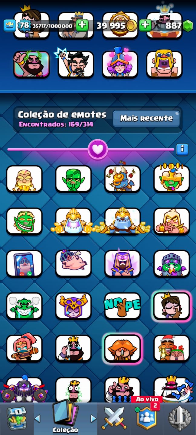 Conta Clash 10Anos Niv 80|25 EVOS|18 Emotes Lend|Vet de Guerra 388K|+5K 3 Coroas