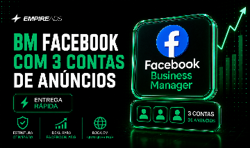 BM FACEBOOK COM 3 CONTAS DE ANÚNCIOS | MELHOR PREÇO| ENTREGA RÁPIDA