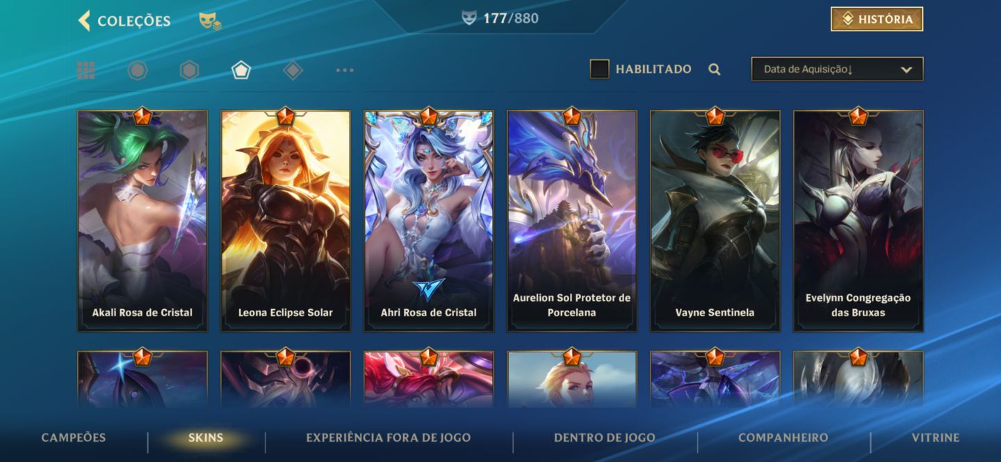 CONTA WILD RIFT, 180 SKINS INCLUINDO LIMITADAS, EX CHALLENGER