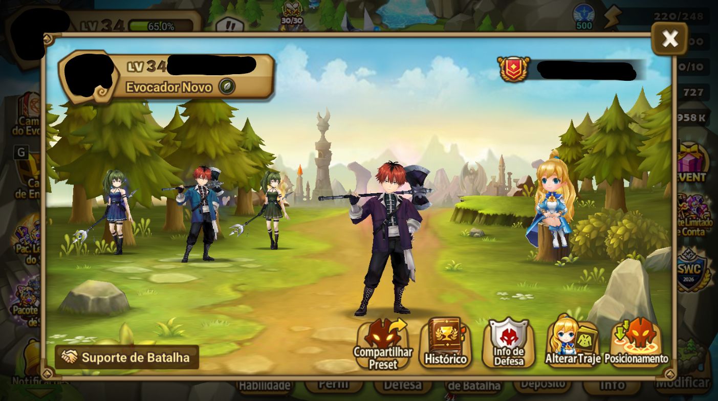 CONTA SUMMONERS WAR STARK DARK COLLAB GLOBAL