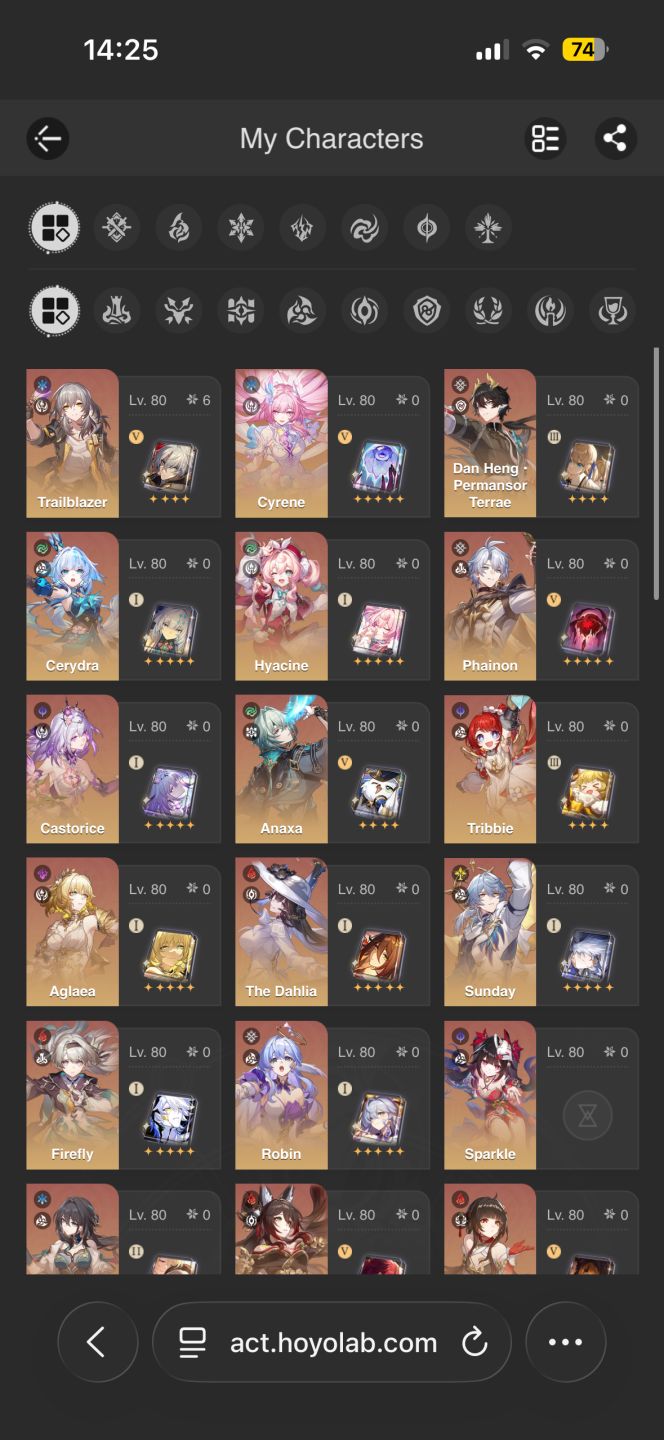 Conta honkai nv 70 e ar58 desde 2020