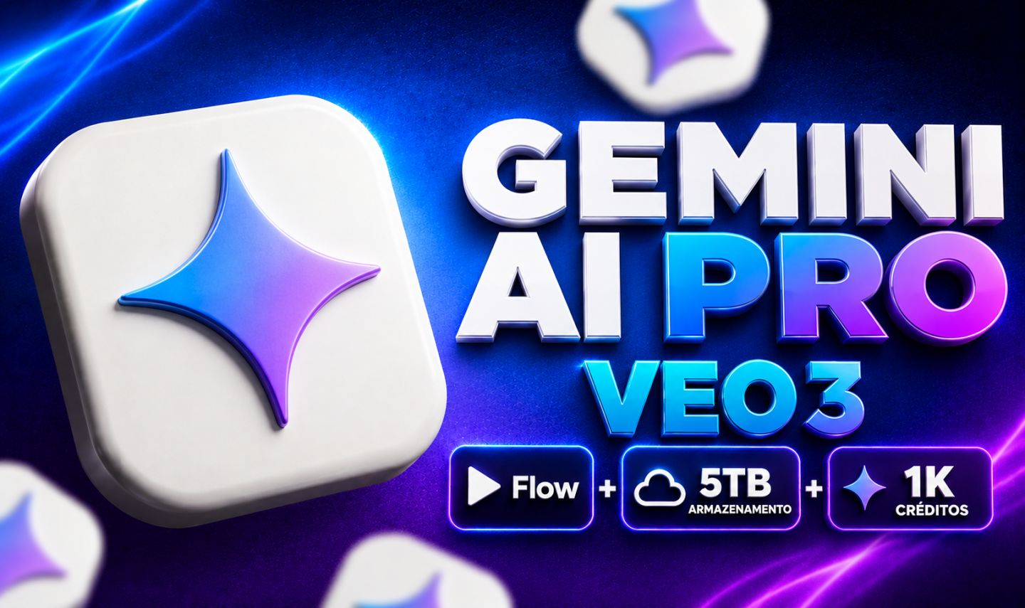 Gemini Ai Pro + VEO3 + Flow + 5TB + 1K CREDITOS - 30 Dias (PRIVADO)