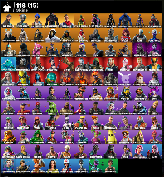 Conta fortnite- s3 s4 full 1skin psn 120skins