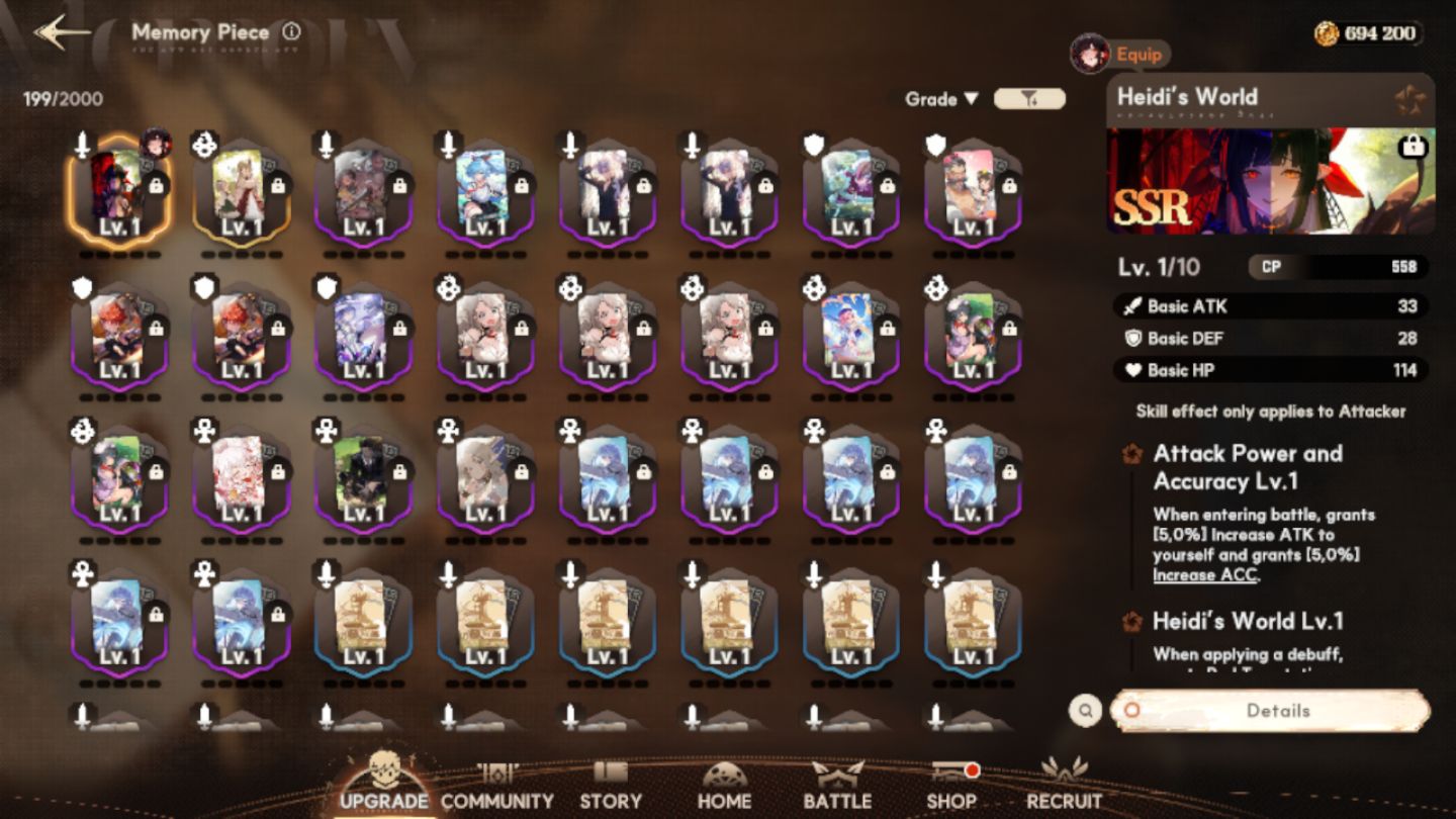 Star Sailors | Heidi 5/5 + SSR | 5 Tier S | Farm Intacto | Reroll | ENTREGA AUTO