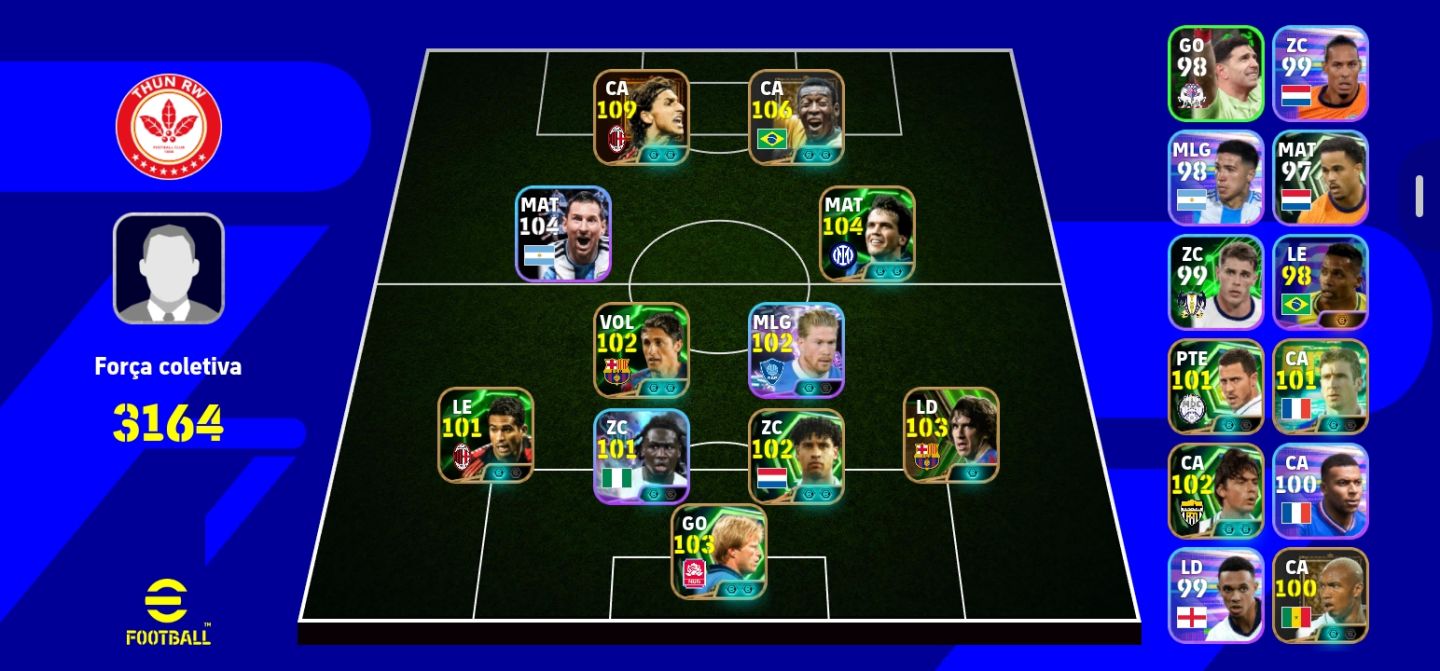 Ibrahimovic big time, Pelé do Brasil, Mattaus, Messi, Kahn, Edimilson e Puyol.