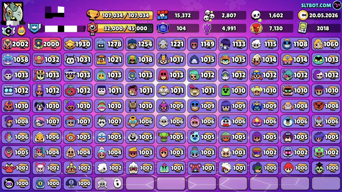 CONTA BRAWL STARS FULL PODER 11+SKINS RARAS