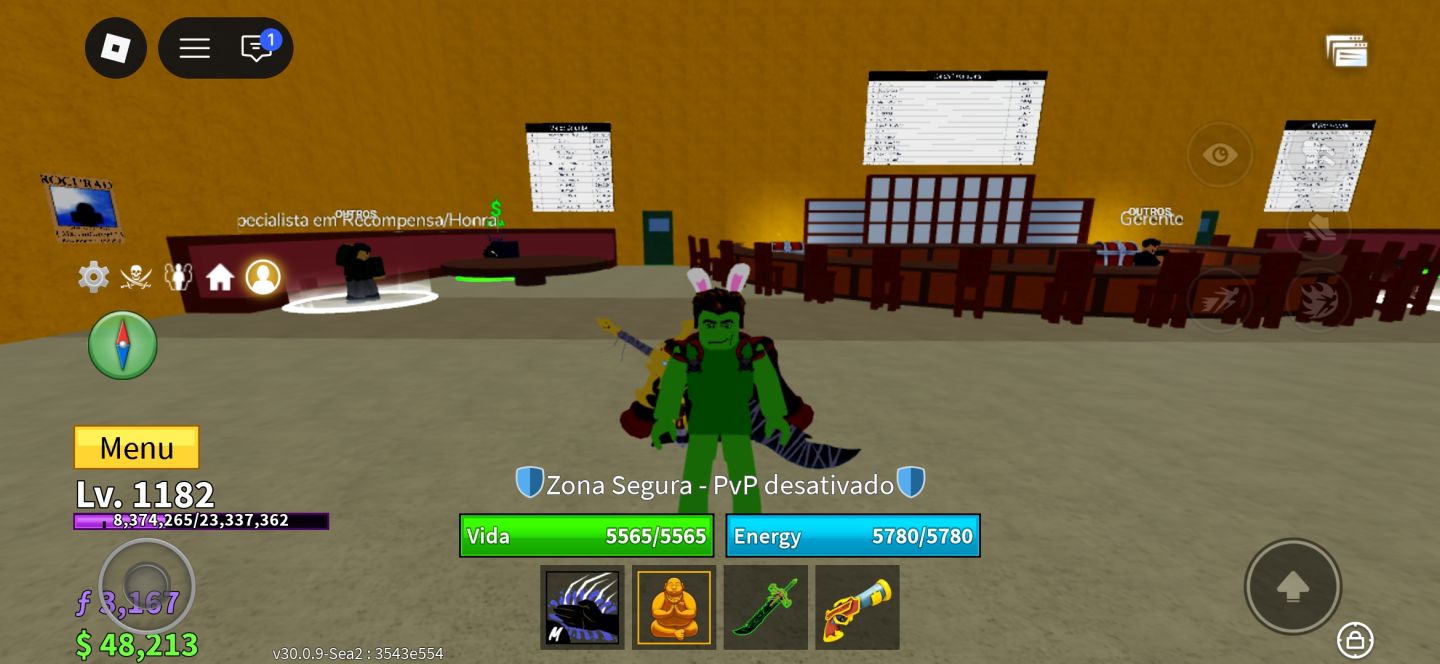 Conta de roblox upada em Blox Fruits com Yoru e Budah perm,upada em roube um ovo