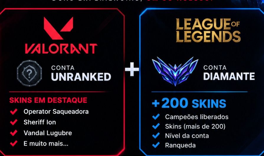 Conta Valorant/LOL - Mesmo Login
