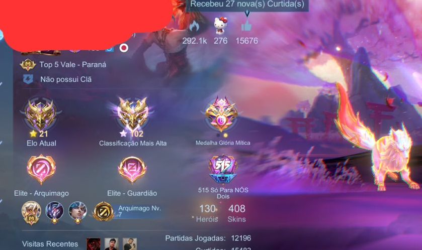 Conta móbile legends