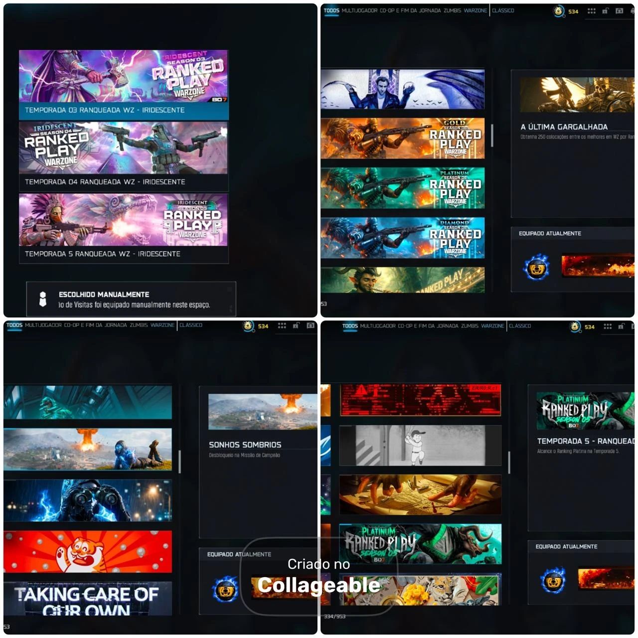 CONTA WARZONE - NUKE B07 - IRIDESCENT EM QUASE TODAS SEASON