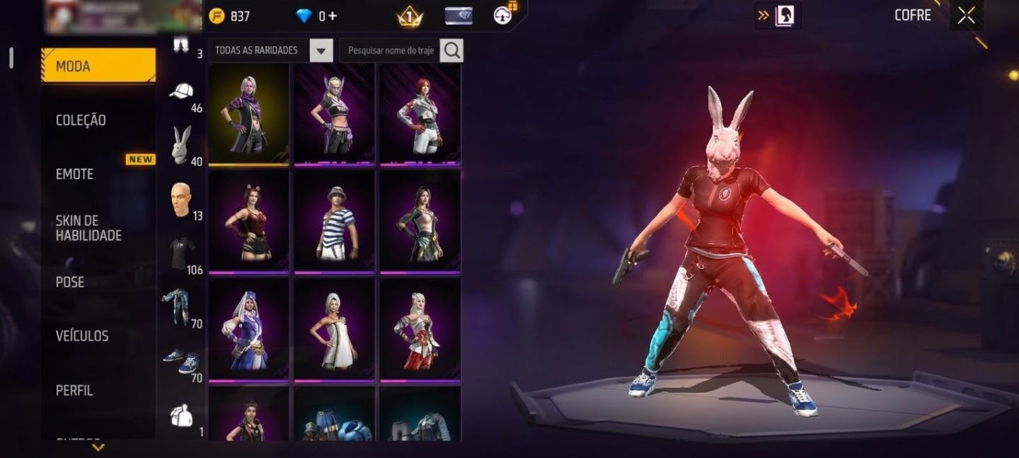 Conta free fire/Várias skins/Promoção!/Leia descrição!! (Negocio preço!)