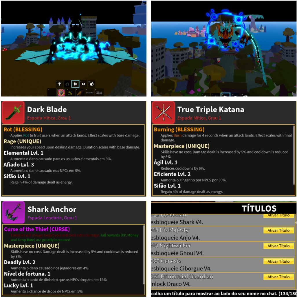 CONTA BLOX FRUIT COM TODAS GAMEPASS E TODAS FRUTA PERM