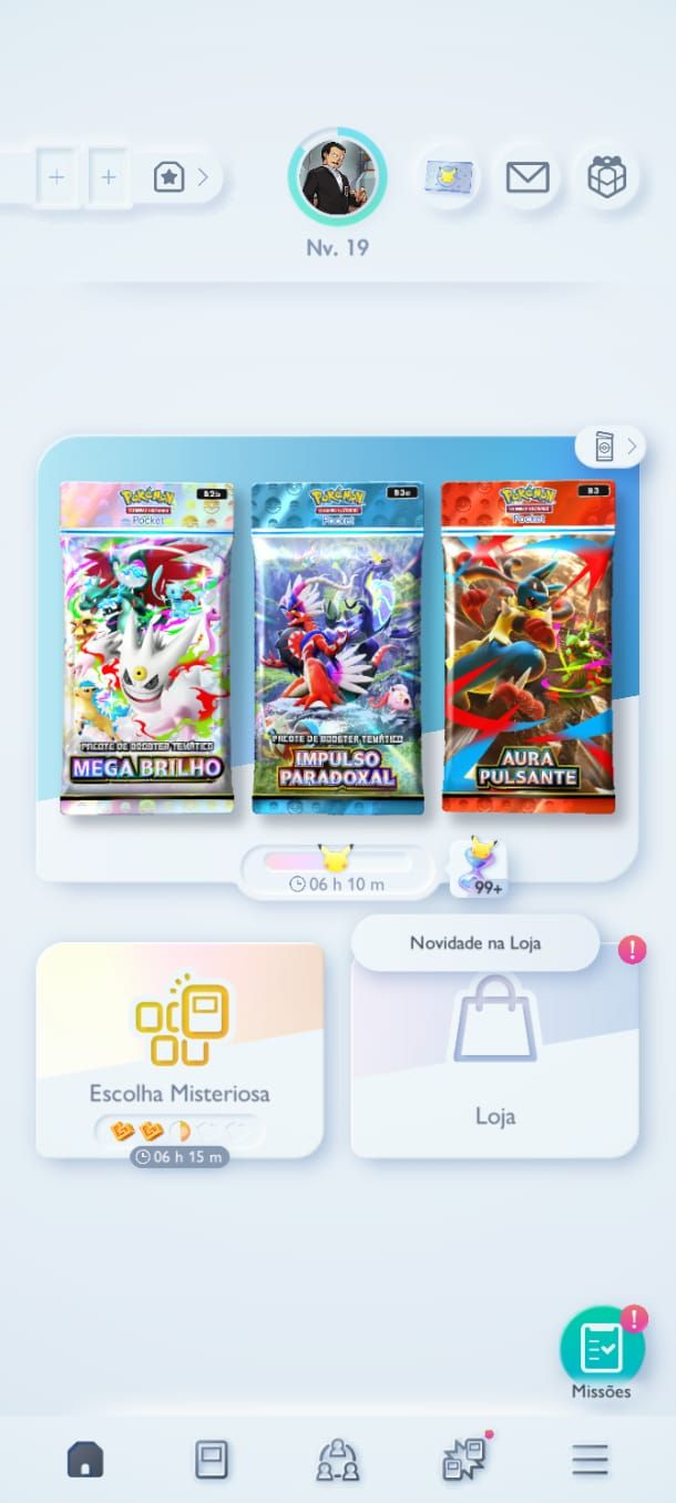 Conta Pokémon TCG - NV 19 com + de 1,3k cartas com muitas Full Art e Shinys!