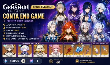 CONTA END GAME COM POSSÍVEIS 4 ITENS DE LVL 95+ E YELAN TOP 35 (NEGOCIÁVEL)