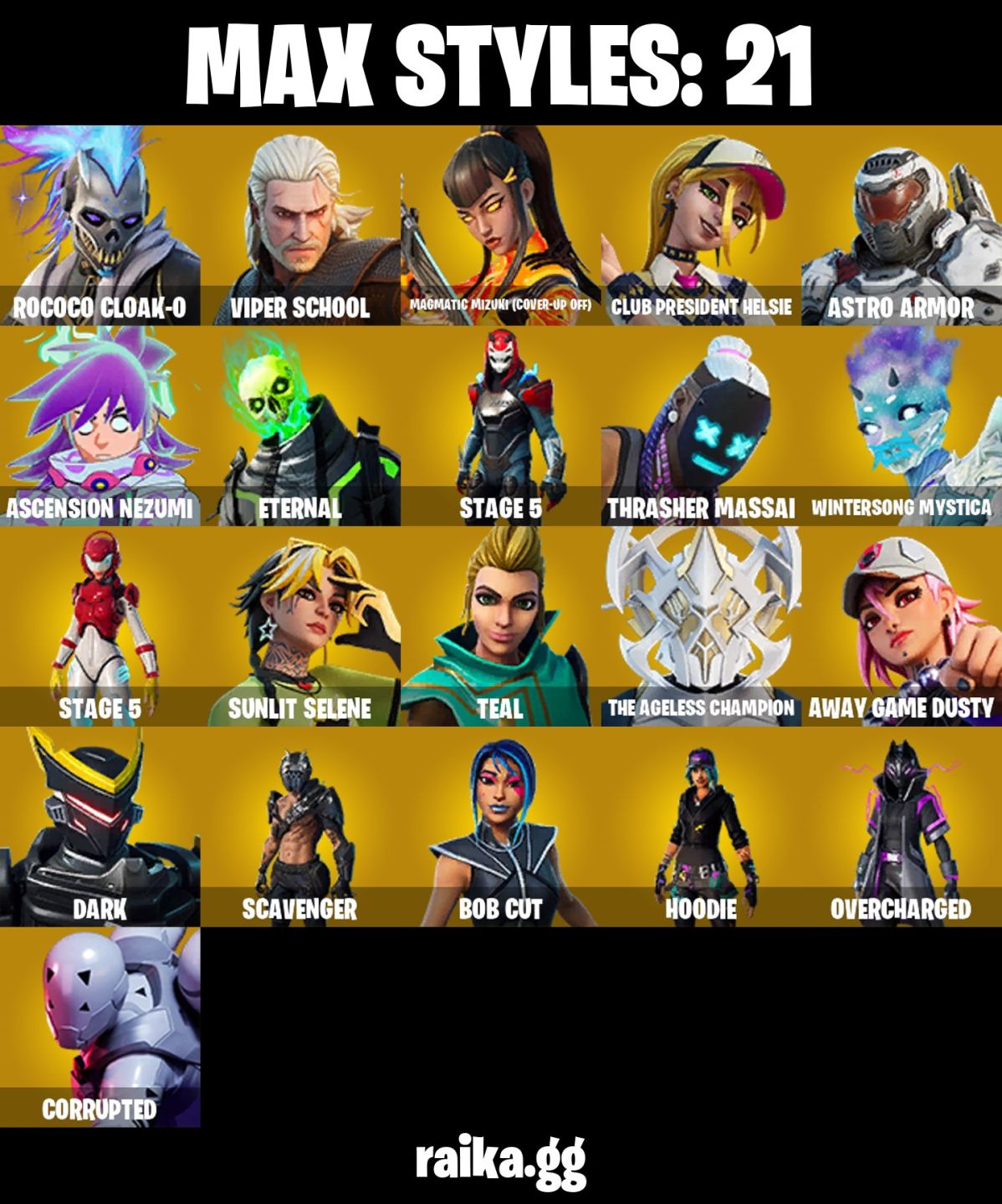 CONTA FORTNITE COM 43 SKINS NEZUMI/MIZUKI/SENTINEL/DOOM SLAYER/VEGA/IMANI/EREN