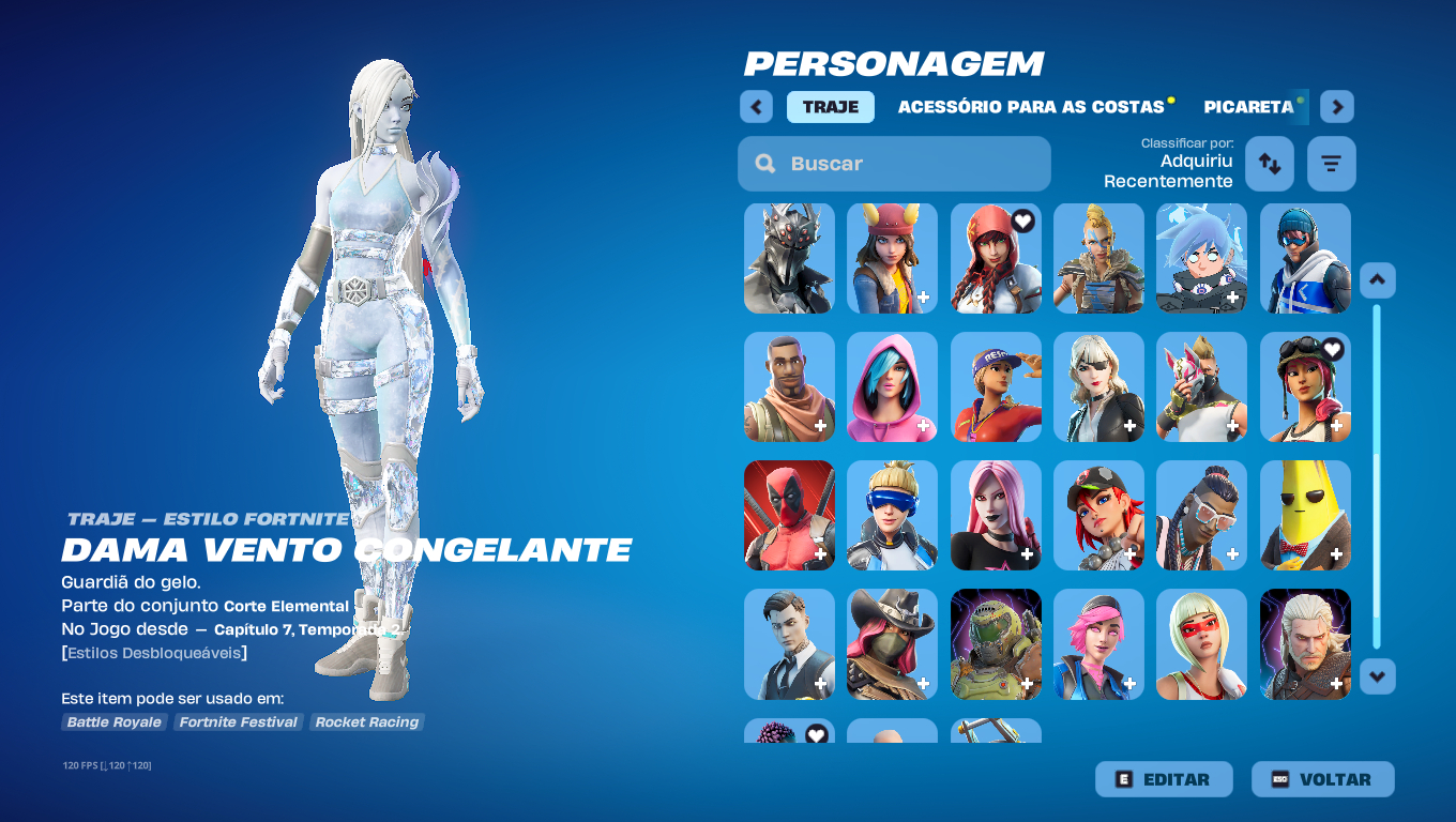 Conta fortnite skins de loja passa temporada 5negociavel preço