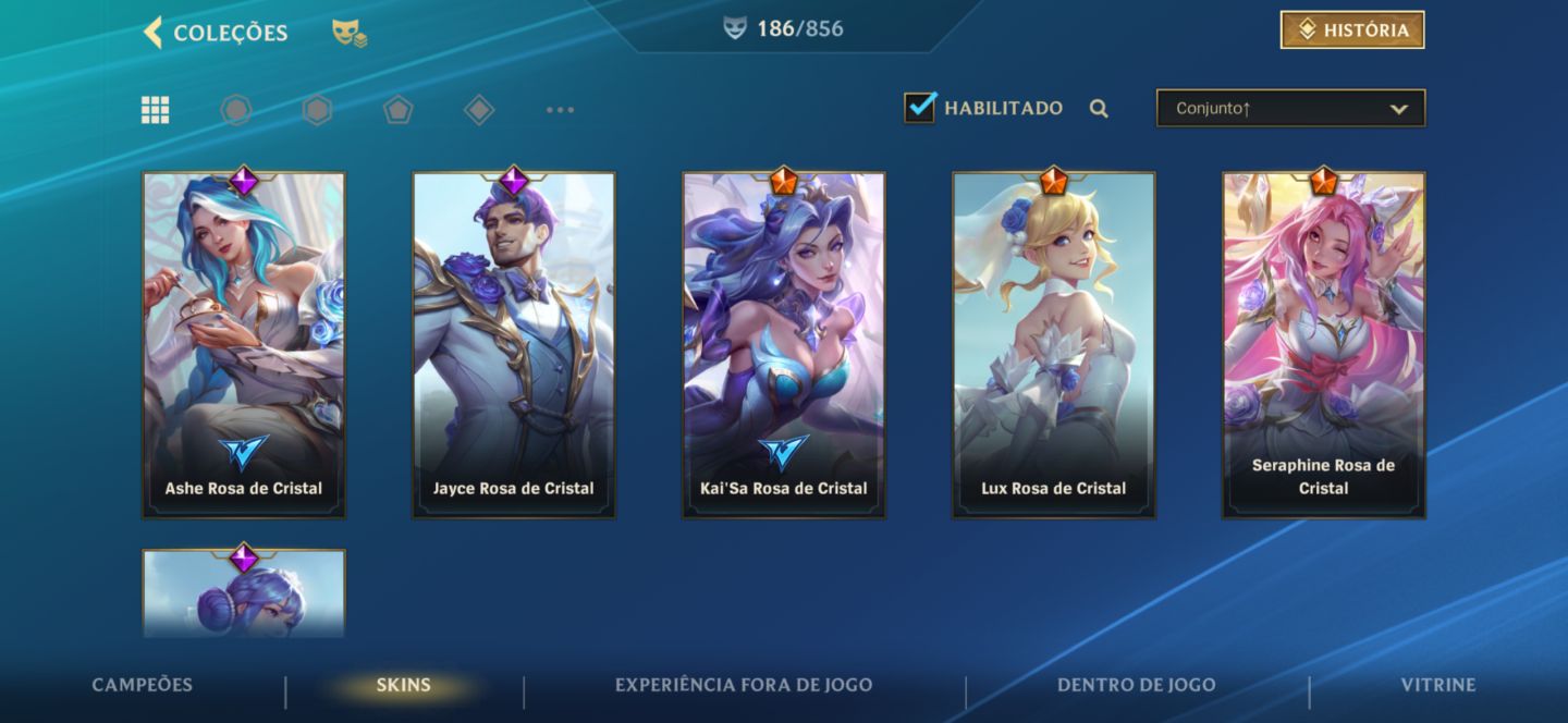 LOL WILD RIFT COM 186 SKINS CRIADA EM 2021 COM FOCO EM ADC E SUP
