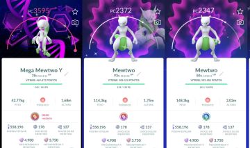 CONTA RARA COM MEGA MEWTWO Y COM FUNDO E 10 LENDÁRIOS SHINY RAROS - POKEMON GO